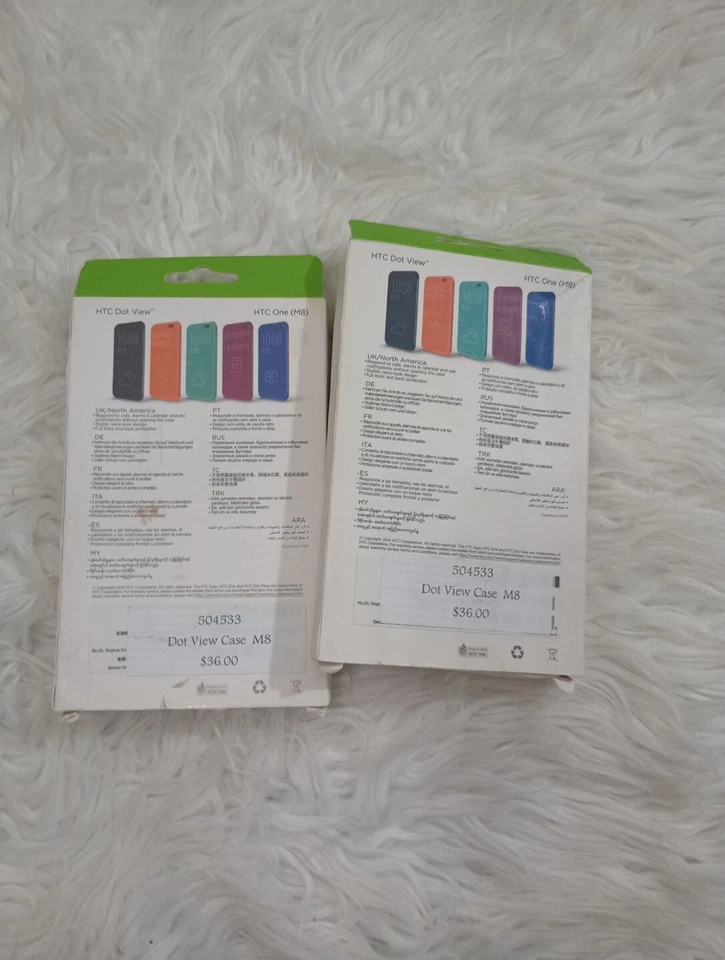 Подлинный HTC один M8 точка вид чехол M100 - теплый серый/синий 2 чехла - Изображение 2 из 4