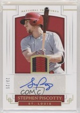 2018 National Treasures Material Ink Holo Gold 23/25 Stephen Piscotty Auto 0g4