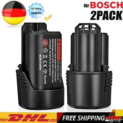 2 Stück 4800mAh Akku für Bosch GB-A BAT412 BAT411 Li-ion GSR GDR 10.8V/12V ACCU