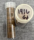 Roll Of (50) 1916 Lincoln Cents Uncleaned Problem Free Coins Good Or Better