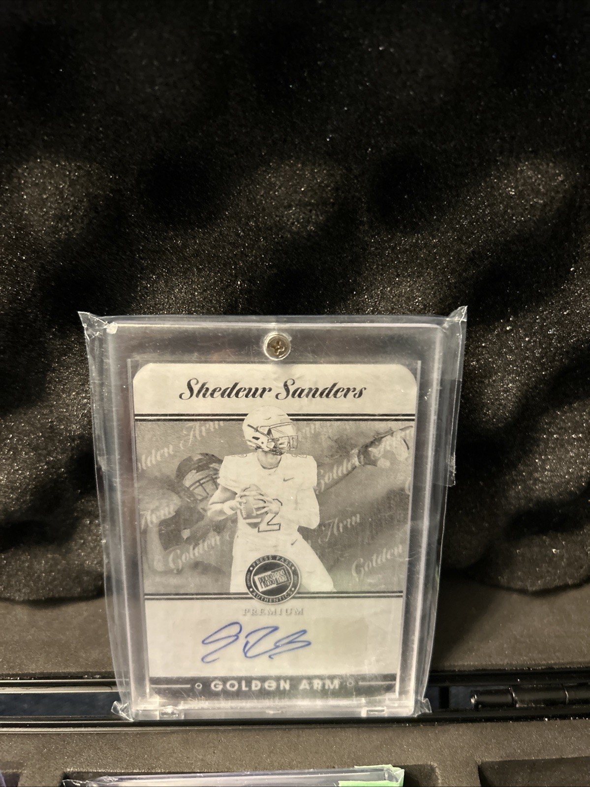 Shedeur Sanders Autographed Signed 2024 Press Pass Premium Black Plate 1/1 