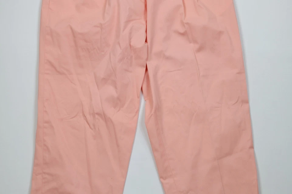 Pantalones chinos plisados de tenis de golf rosa Deadstock vintage años 80 90 Izod para mujer 14 Foto 3 de 4