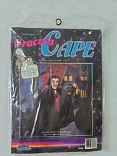 VTG Topstone Halloween Creations Dracula Cape 45" OSFA 90s Costume Vinyl Rare