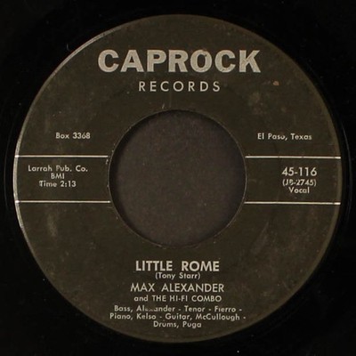 Max Alexander: Little ROM / Rock, Everybody Caprock 7 '' Einzel