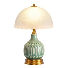 Table Lamps Ceramic Retro Lamp for Living Room,16" Modern Bedside Nightstand ...