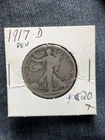1917 D Liberty Walking Half Dollar NO RESERVE