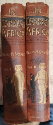 #ad Signed 1st Edition quot;In Darkest Africaquot; Henry M. Stanley 2 Volumes 1890 Rare Set $525.00