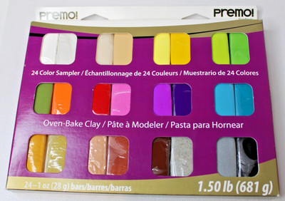 Sculpey Premo Premium Oven Bake Polymer Clay 24 Color Multi-Pack Set PEMP024