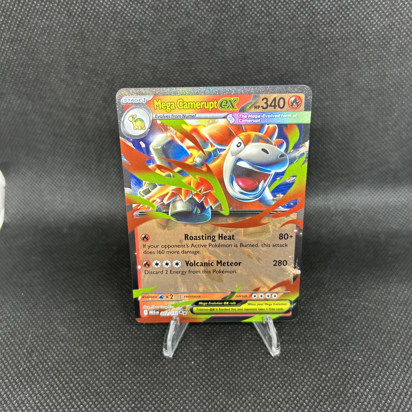 Pokemon TCG: Mega Camerupt EX 22/132, Mega Evolutions HOLO