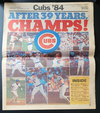 Chicago Sun-Times, Cubs '84 Pullout Section, Wednesday, September 26, 1984