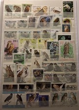 Sammlung Eulen auf gr. Albumseite