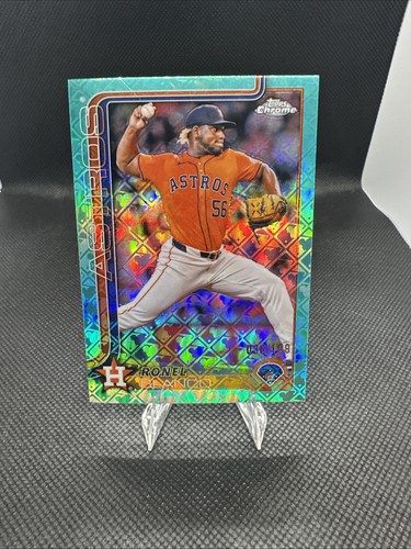 2025 Topps Logofractor Edition Ronel Blanco Aqua Refractor /199 Houston Astros - Picture 5 of 10