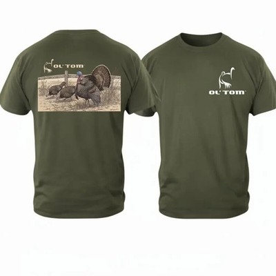 Ol  Tom Outdoors Retro Turkey  Graphic Hunting T-Shirt