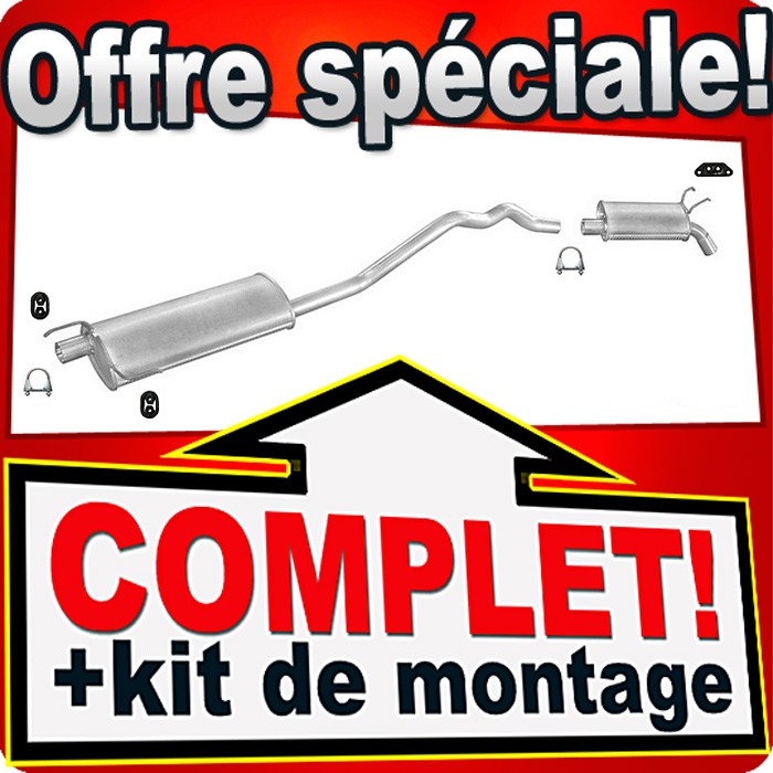 Silencieux d'échappement pour Renault Espace 2 essence et diesel 2.0 2.2 2.8 V6