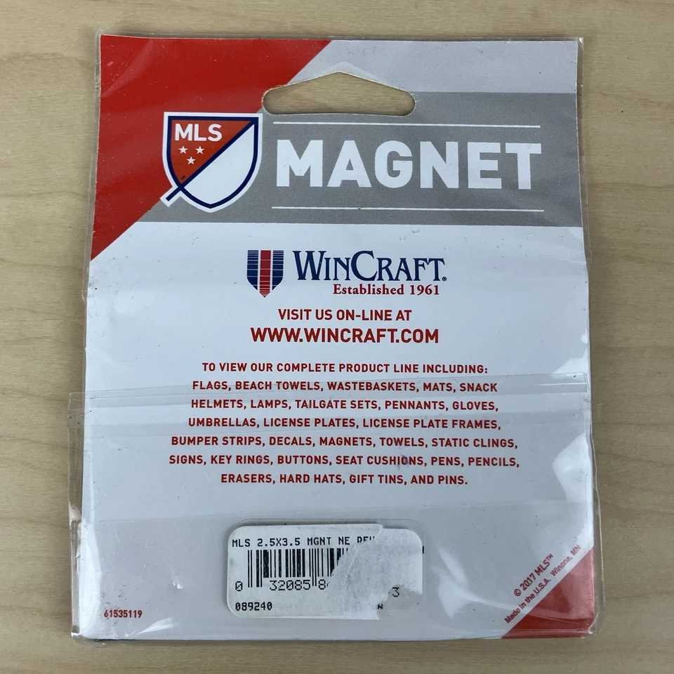 New England Revolution MLS Soccer Magnet 2.5x3.5 By Win Craft - New! - Image 2 of 2
