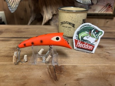 Vintage Heddon Magnum Hedd Plug 8850 RFB Musky Shark   Bass Fishing Lure