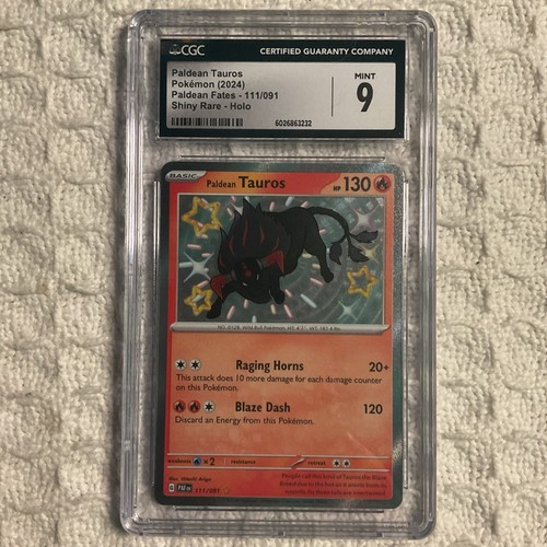 Paldean Tauros graded CGC 9 for sale on eBay