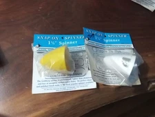 QTY 2) Carl Goldberg Spinner 1 3/4 Yellow/ White  RC Airplane New Old Stock