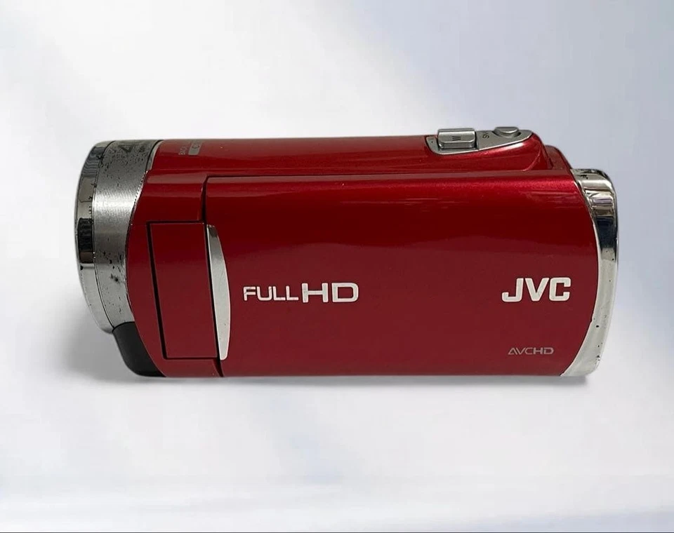 JVC Everio GZ-E225 Red HD Video Camera w/ Battery AC Adapter Touch Pen Used - Image 4 of 4