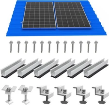 Solar Panel Mounting Brackets, Roof Mount Kit, Rails and Clamps Included for Thi