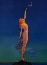 Reaching For The MOON - 1933 Art Deco Image - 5 x 7 in Print