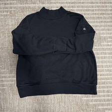 Alo Yoga Hazy Mock Neck Pullover in Black Oversized Sweatshirt Size M