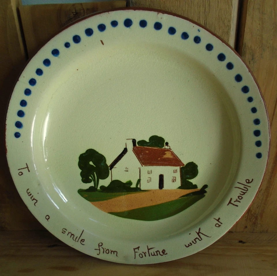 Vintage 7 Pieces Watcombe Devon Motto Ware - plates, egg cups, jug & dish - Image 2 of 4