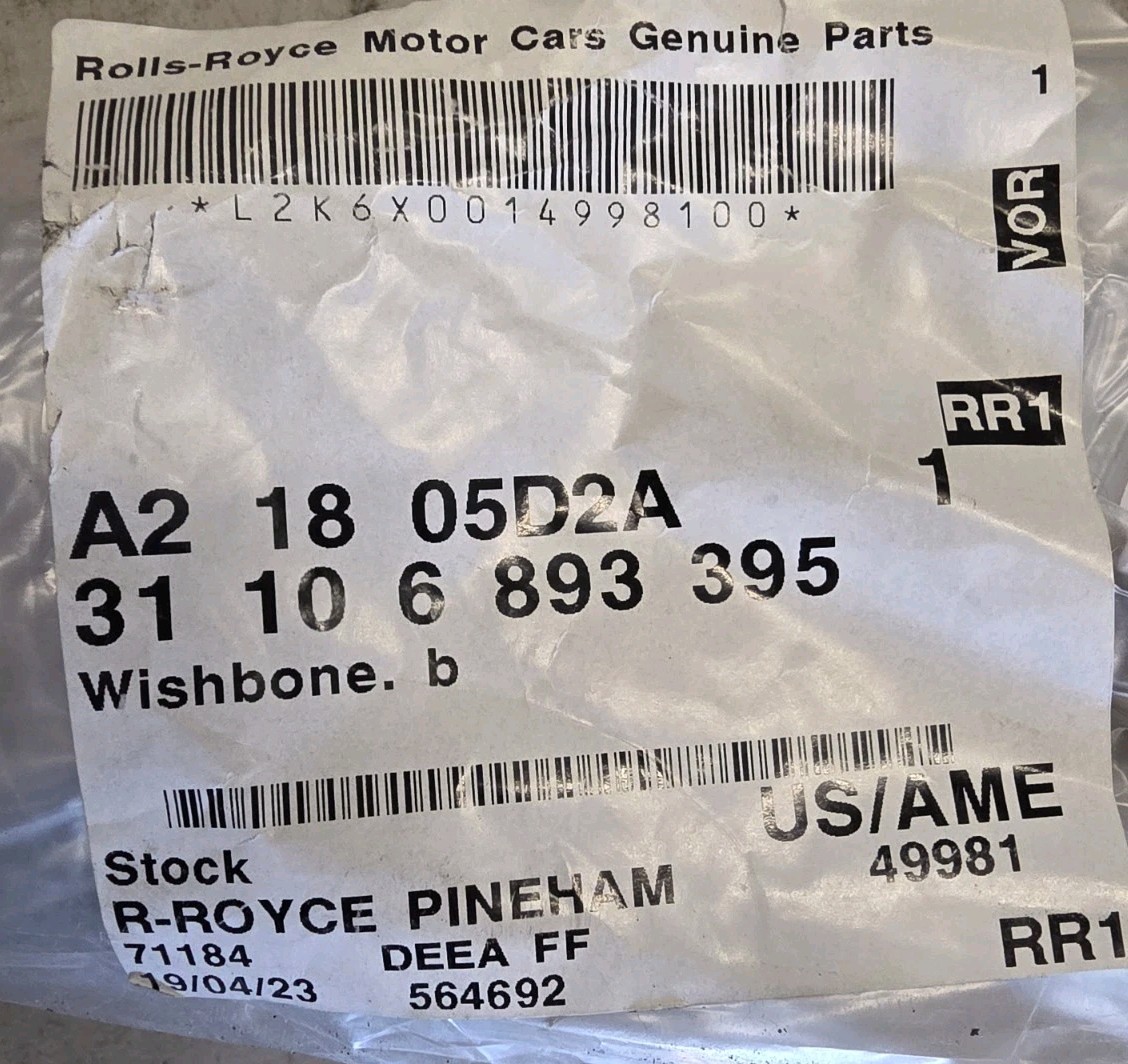 Rolls Royce Cullinan left lower control arm wishbone Genuine  31106893395