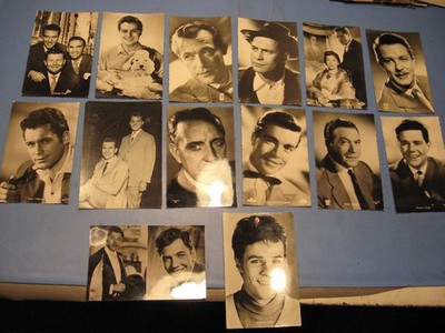 14 Stück Starpostkarten,Filmpostkarten,Autogrammkarten der 1960.Jahren-Männer