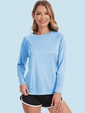 Damen Langarm Rash Guard UV-Schutz UPF 50+ So...