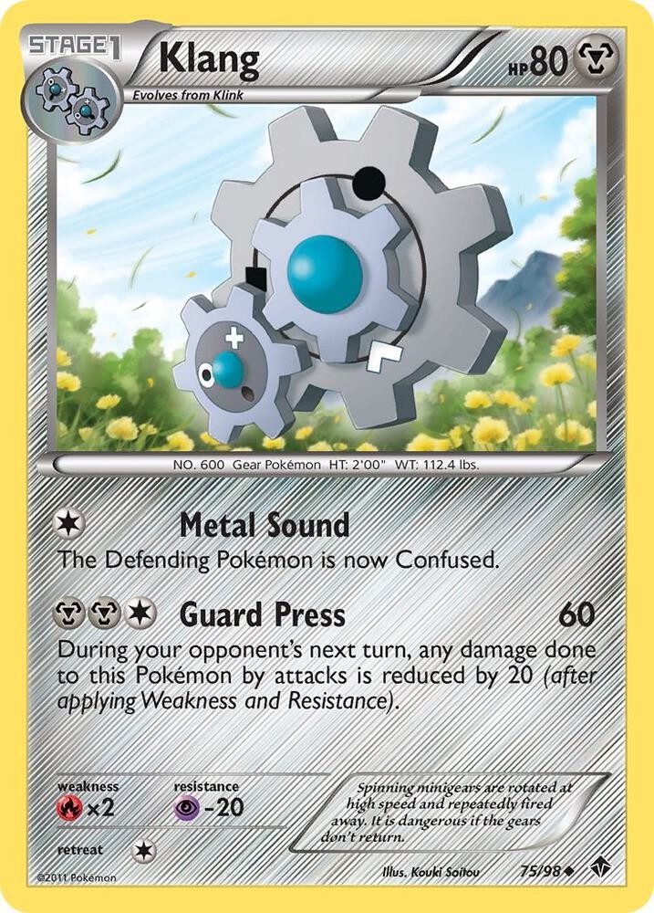 Klang #75/98 Emerging Powers Uncommon Pokemon TCG MP