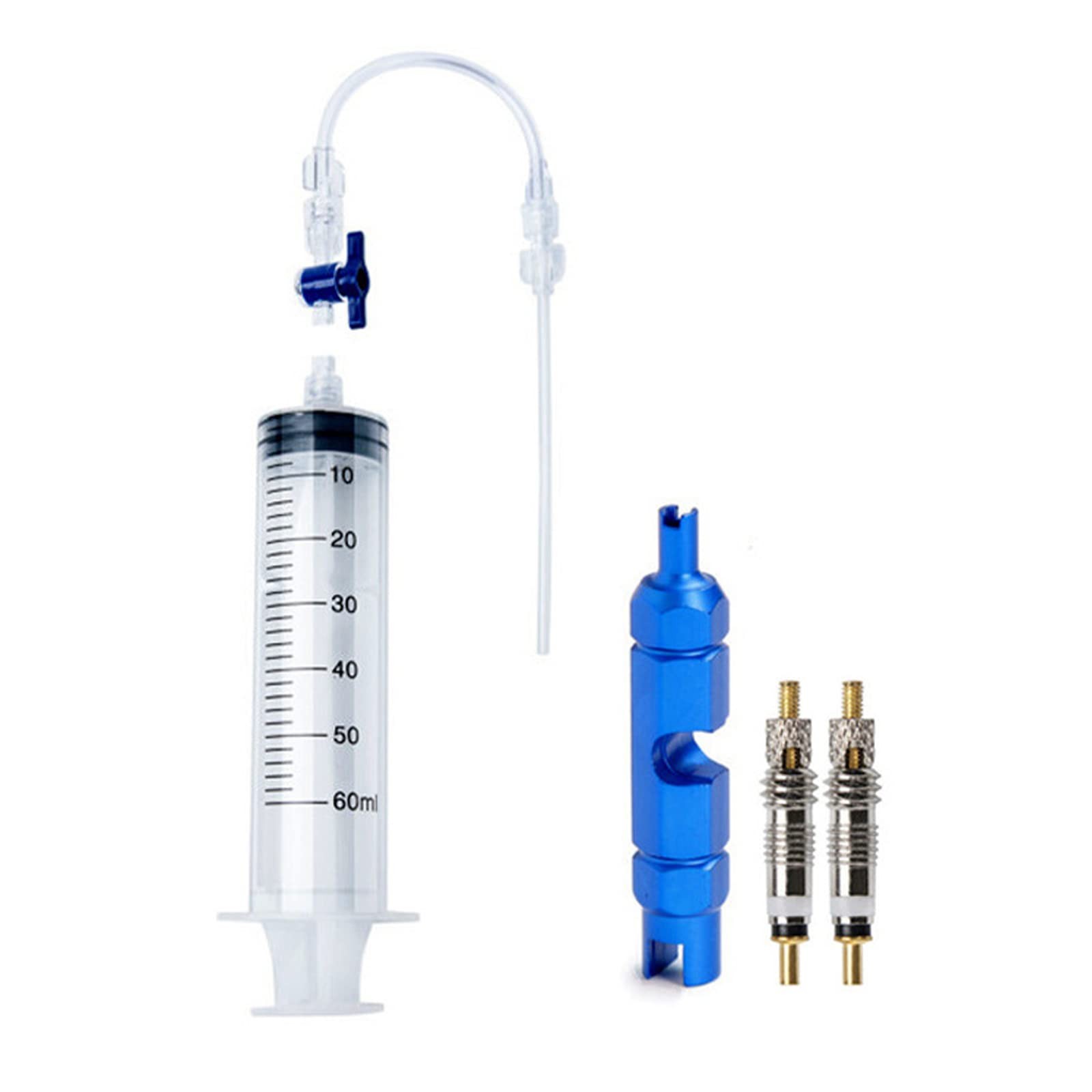 Seringue mastic vélo tubeless pour injecter le liquide anti-crevaison sans déjanter