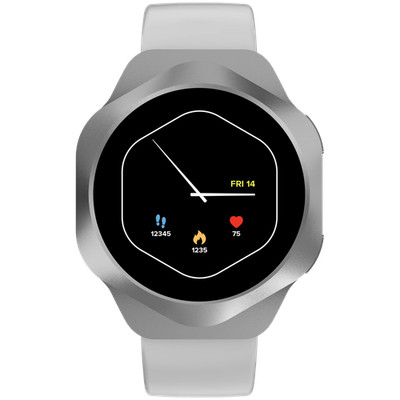 CANYON Smartwatch Hexagon 88 Bluetooth-Anrufe Silber