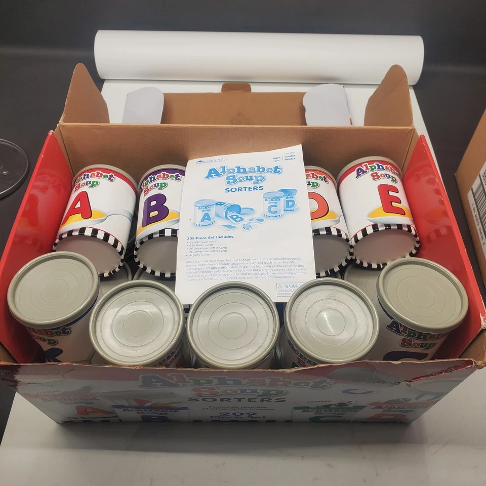 Juego de 209 piezas de clasificadores de sopa de alfabeto preescolar educación en el hogar de recursos de aprendizaje  Foto 2 de 4