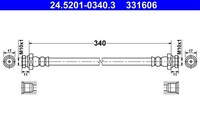 Bremsschlauch Hinten Ate 245201 03403 FÜR Mitsubishi