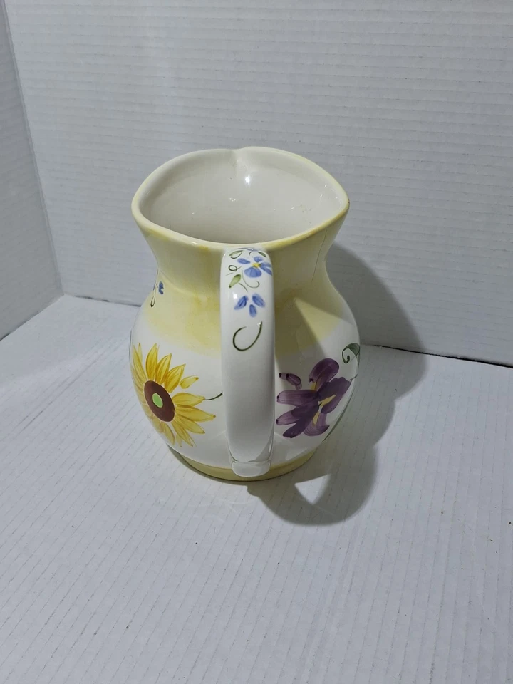 "Jarra de cerámica FTD ~ Florero/Soporte para utensilios ~ Floral con enredaderas ~ 6 1/2"" de alto" Foto 4 de 4