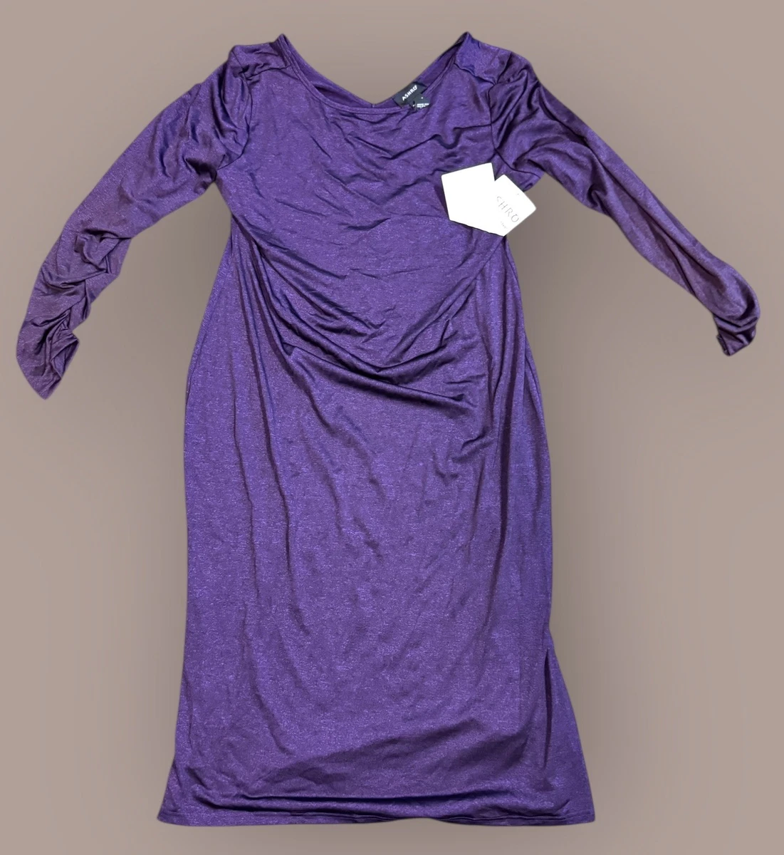 ashro purple dress Teyonah Rose-Sleeve Sheath Dress, Size 6, Purple, Misses