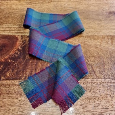 Handfasting Tie, Cranston Dress Muted Wool Tartan, Scottish Tartan 