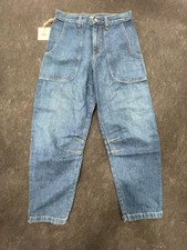 TWP Jetties Beach Pants in Linen Cotton Denim Womens Size 25 Dark Wash