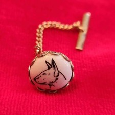 Vintage Bull Terrier Goldtone Tie Tack