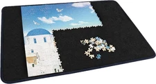 Becko US Jigsaw Puzzle Board Portable Mat for Puzzles Storage Black 1 