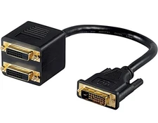 Goobay 68740 DVI Adapter Cable, Gold Plated, 0.1m Length