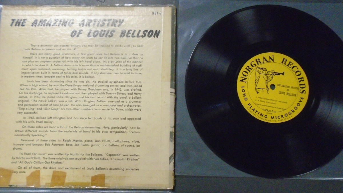 VG Amazing Artistry Of Louis Bellson Norgran Records ‎– MGN-7 10