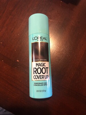 L'Oreal Paris Magic Root Cover Up Gray Concealer Spray Dark Brown 2 oz.