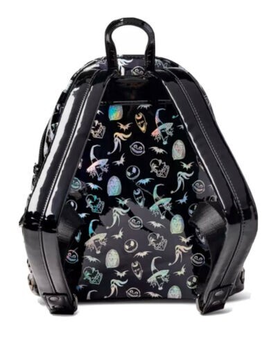 Disney Loungefly Black Backpack Nightmare before Christmas holographic. 2021 Disney Parks Nightmare Before Christmas Holographic  main image 3