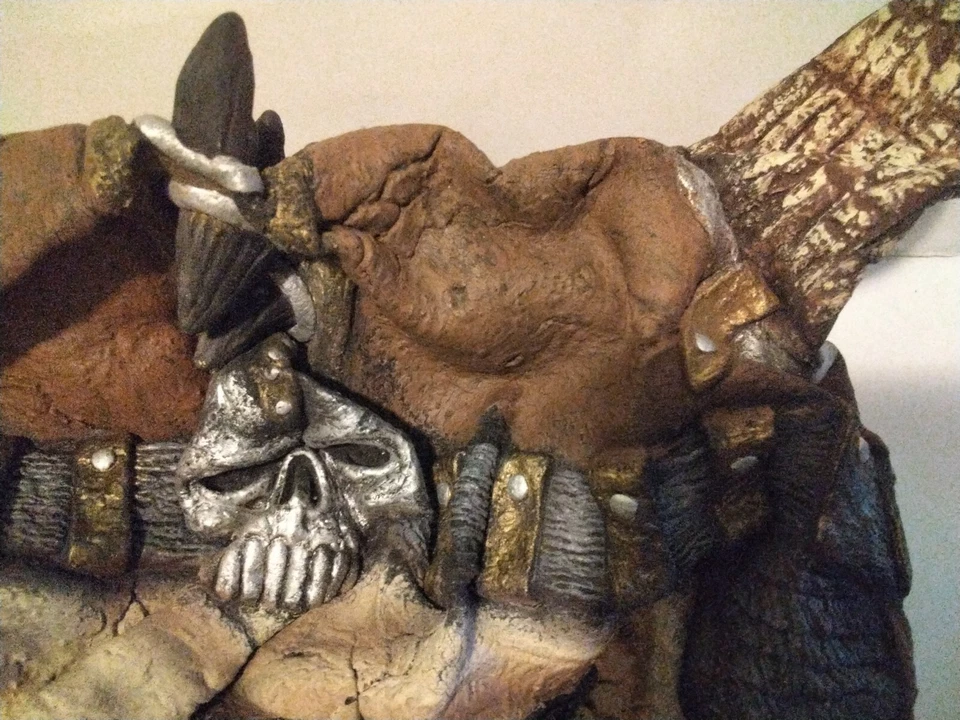 Halloween Costume Mask Skeleton Skull Warrior By Mask Illusions 2000 Made Mexico - Image 3 of 4