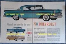 1958 Chevrolet Impala Vintage Lrg Color Ad Almost Too New To Be True