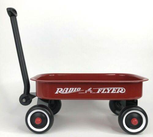 Radio Flyer Metal Little Red Toy Decorative Wagon '90s Vintage 13.5" X 5.5" Base - Picture 2 of 11