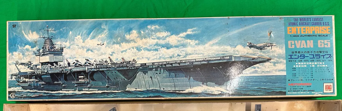 U.S.S. Enterprise CVN-65 Model Kit~Vintage oTAKI~ Motorized ~1/400