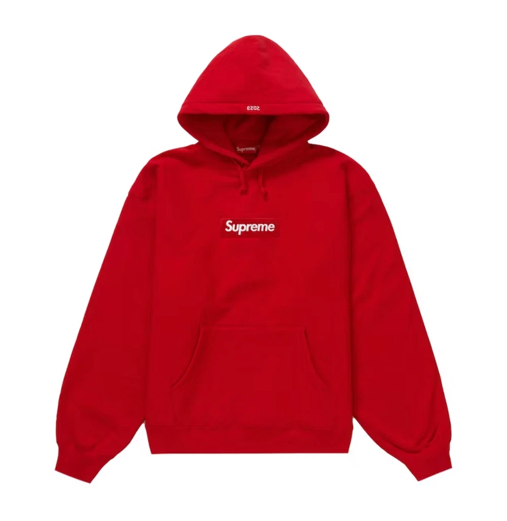 Sweat à capuche rouge logo Supreme Box
